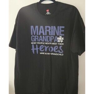 MARINE'S Grandpa's Hero Shirt-Hanes-XL